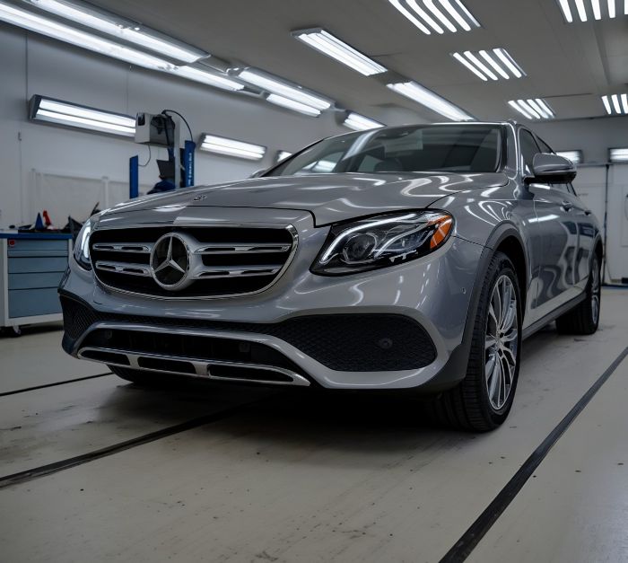 Silver Mercedes-GW & Son mercedes benz auto body shop