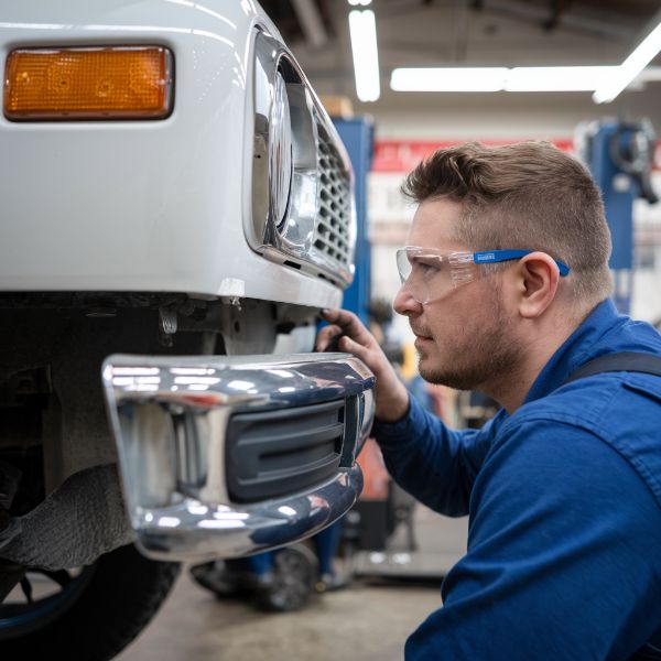Auto Body Technician working on a bumper repair at GW & Sons Auto Body Oklahoma City Auto-Body-Technician-working-on-a-bumper-repair-at-GW-Sons-Auto-Body-Oklahoma-City
